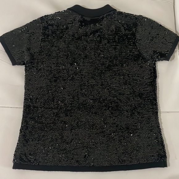 RALPH LAUREN 90s vintage polo sweater w/ black sequins and wool knit base M - Picture 16 of 16